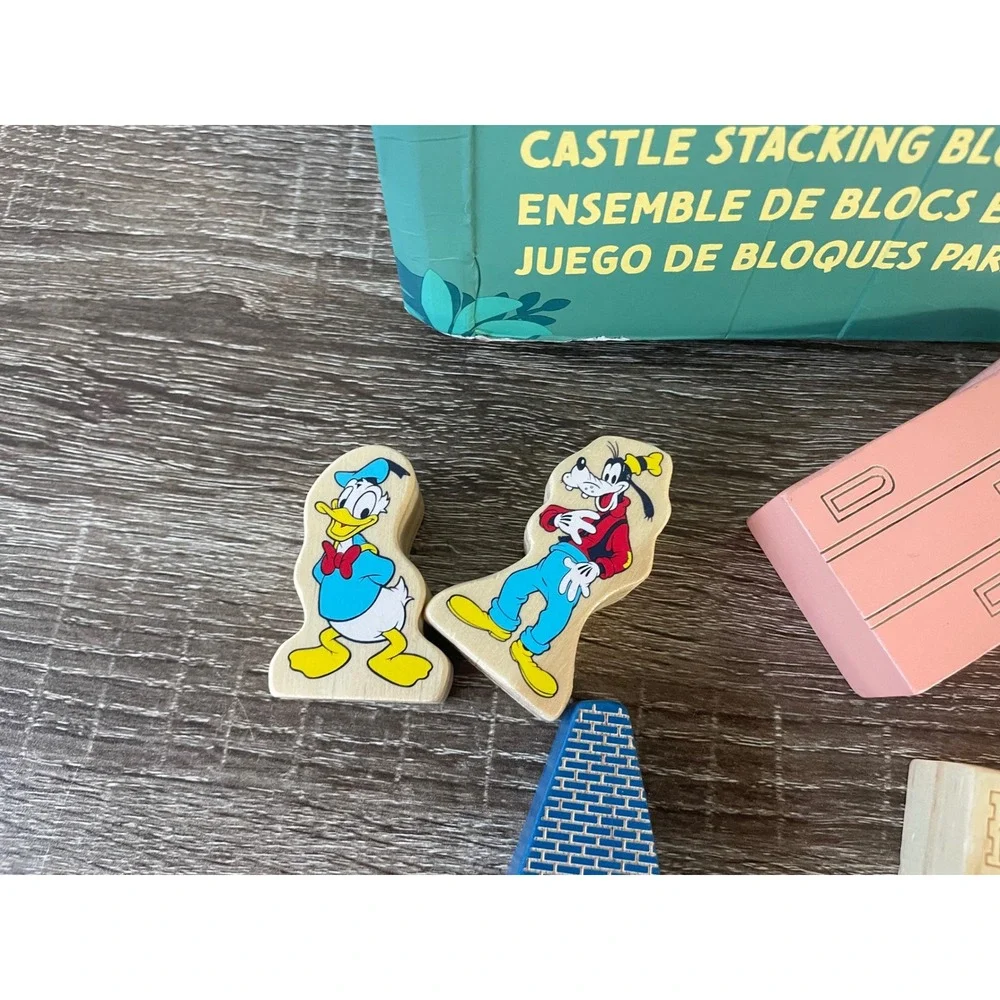 Disney Parks Wooden Castle Stacking Building Blocks Replacement Parts Lot 20pc